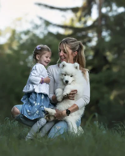 Welpen Fotoshooting mit Kind